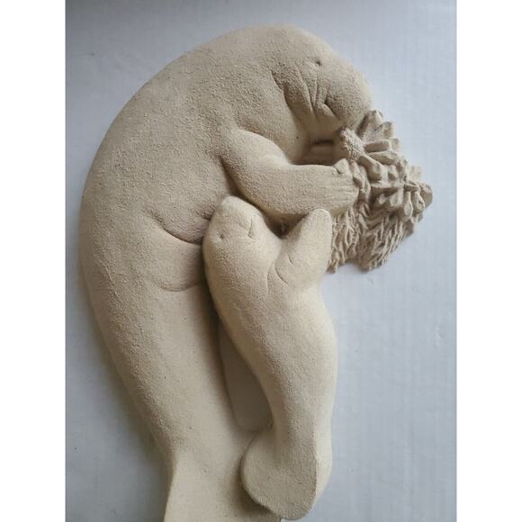 Chris Dixon Studios "Manatees" 16in Sand Sculpture Wall Art (The Sand Castle) - Picture 3 of 6